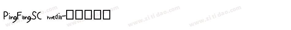 PingFangSC media字体转换